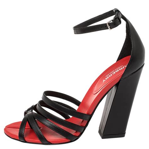 burberry sandals black|Burberry high heel sandals.